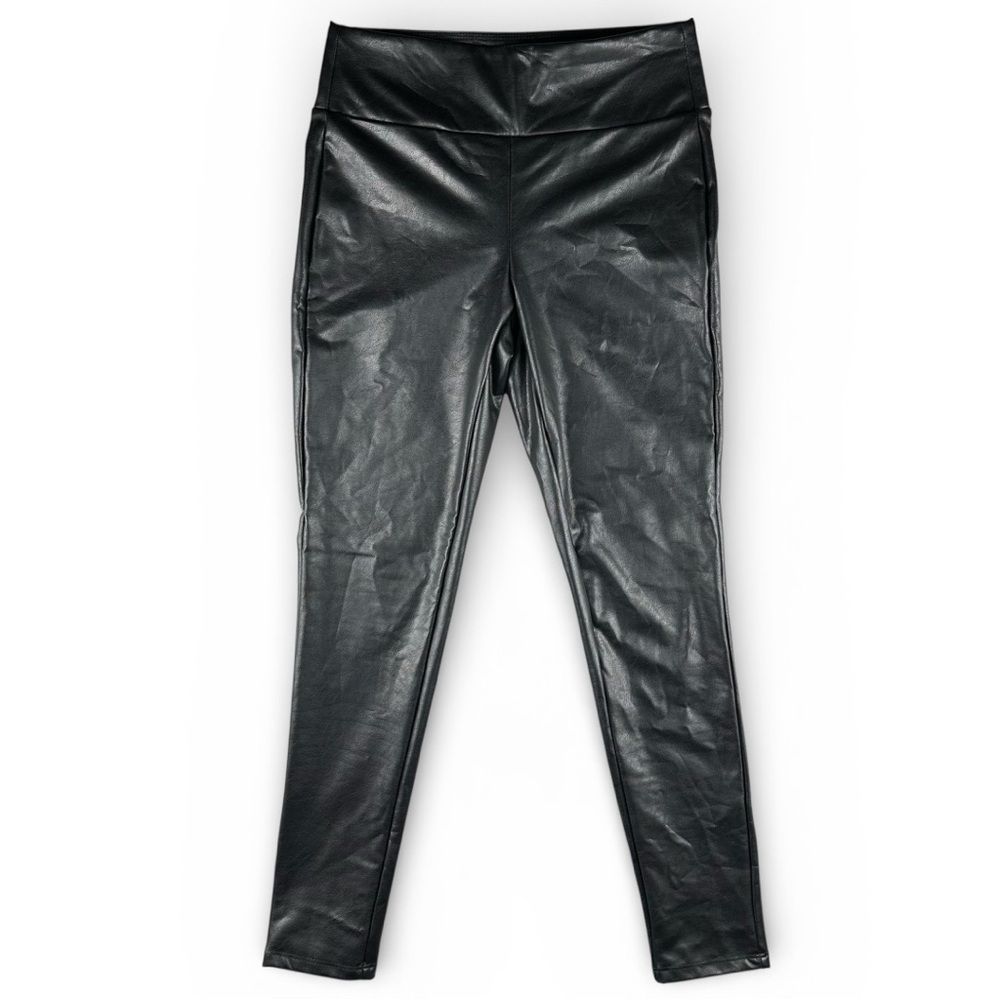 Kendall & Kylie Black Faux Leather Leggings Skinny Pants Sz S - Picture 3 of 9